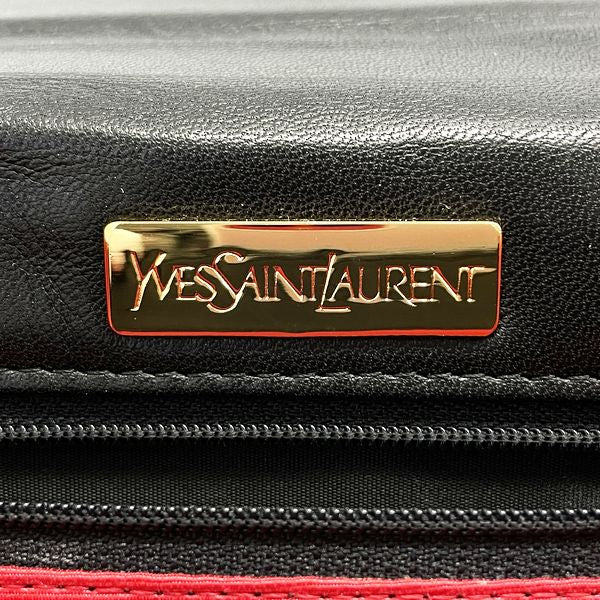 YVES SAINT LAURENT(イヴ・サンローラン) Vステッチ 2WAY チェーン ヴィンテージ ショルダーバッグ レザー レディース【中古AB】20231102