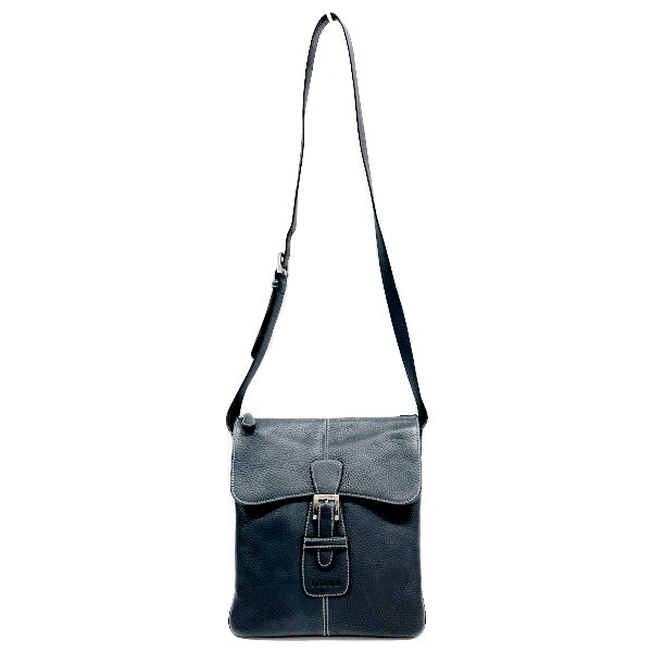 LOEWE Logo Square Vintage Shoulder Bag Leather Unisex [Used B] 20231102