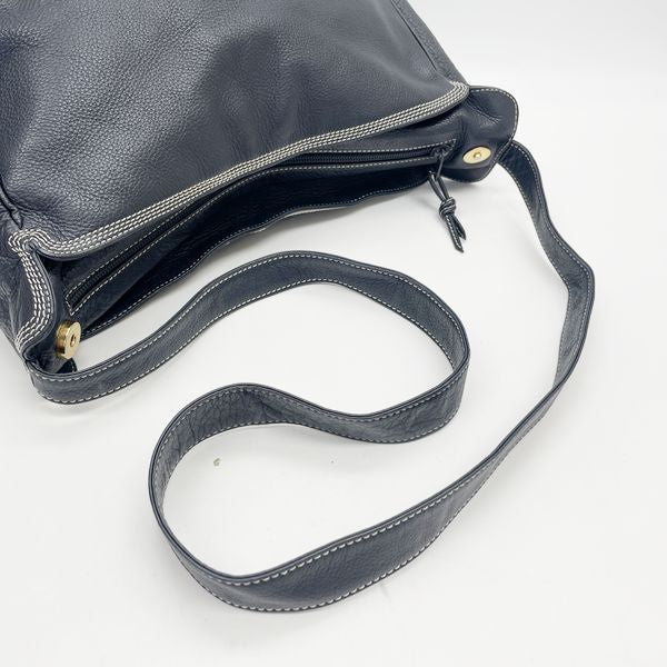 LOEWE Anagram Stitch Vintage Shoulder Bag/Leather Women's [Used B] 20230809