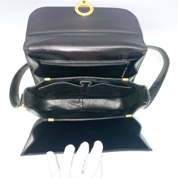 CELINE Rare Carriage Metal Vintage Shoulder Bag Leather Women's [Used B] 20230807