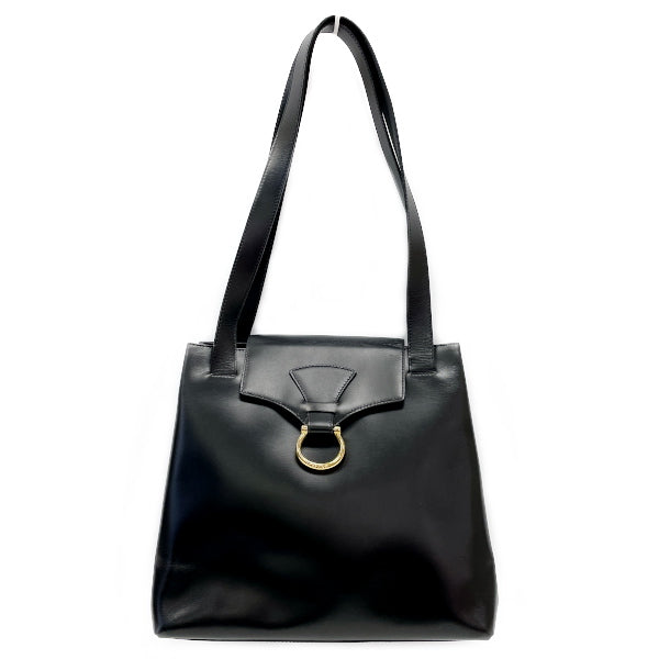 CELINE Logo Horseshoe Metal Vintage Shoulder Bag Leather Women's [Used AB] 20230711