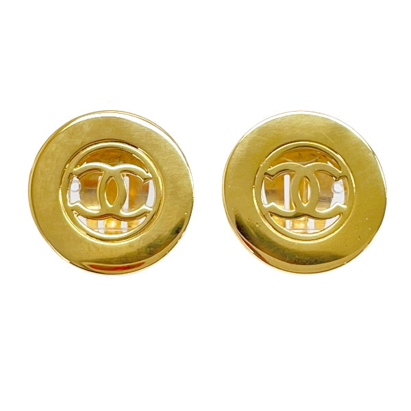 CHANEL Vintage Coco Mark Round 97A GP Women's Earrings Gold [Used AB/Slightly Used] 20414317