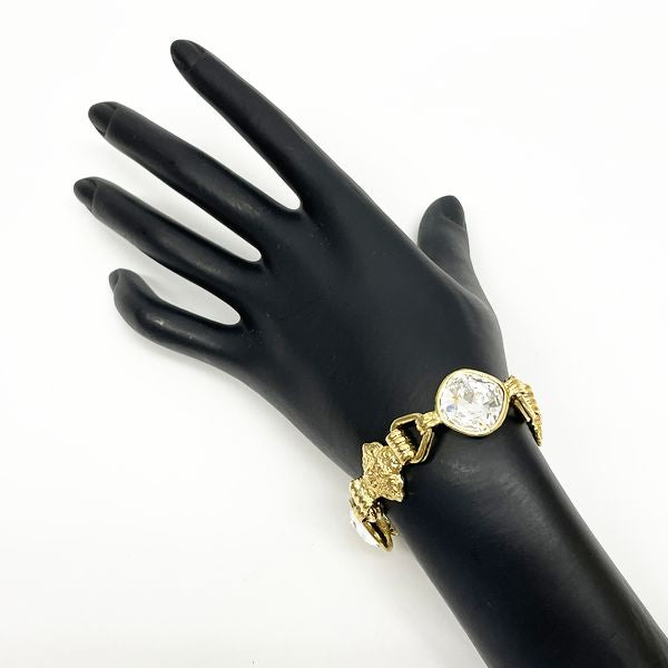 YVES SAINT LAURENT Logo Heart Bijou Vintage Bracelet GP Women's [Used AB] 20230724