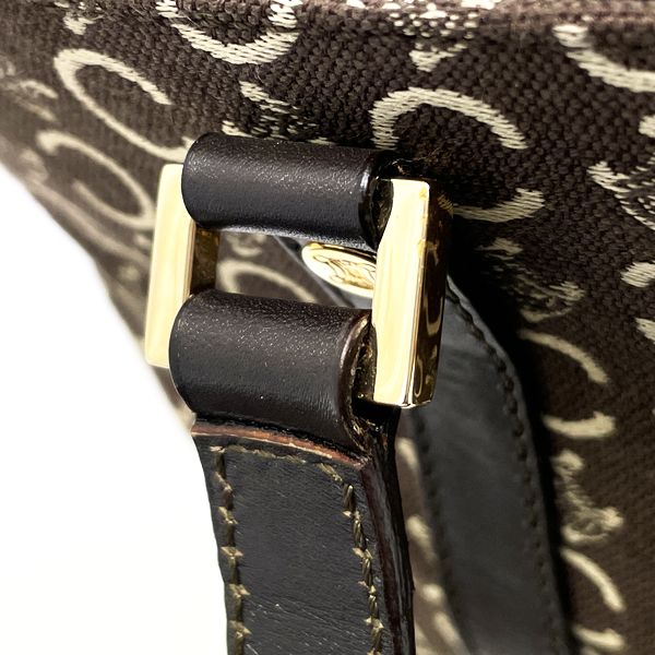 CELINE C Macadam Logo All Over Pattern Mini Tote Bag Vintage Handbag Canvas/Leather Women's 20230613