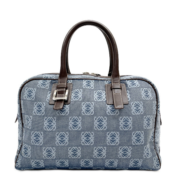 LOEWE Vintage Anagram Women's Handbag Blue x Brown [Used B/Standard] 20414480