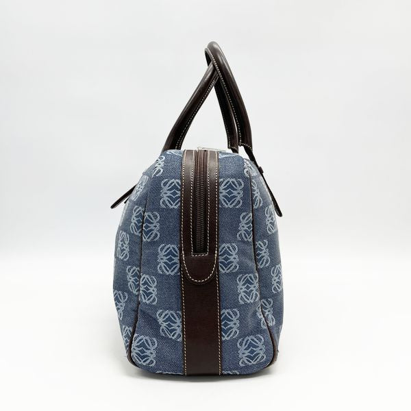 LOEWE Vintage Anagram Women's Handbag Blue x Brown [Used B/Standard] 20414480