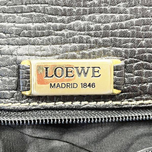 LOEWE Logo Stitch Vintage Shoulder Bag Leather Women's 20230703