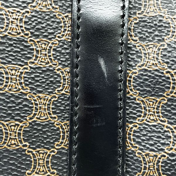 CELINE Macadam Triomphe Blason Logo Vintage Handbag PVC/Leather Women's 20230712