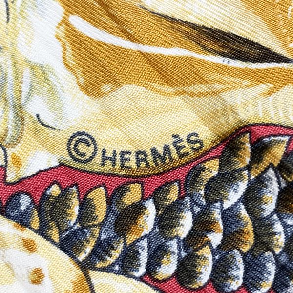 HERMES CARRE Rocaille Seashell Women's Scarf Red [Used B/Standard] 20414510