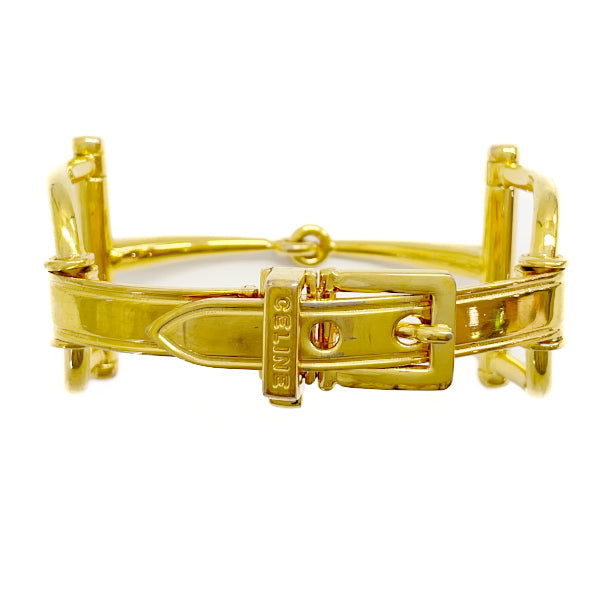 CELINE Belt Motif Logo Vintage Bracelet GP Women's 20230609