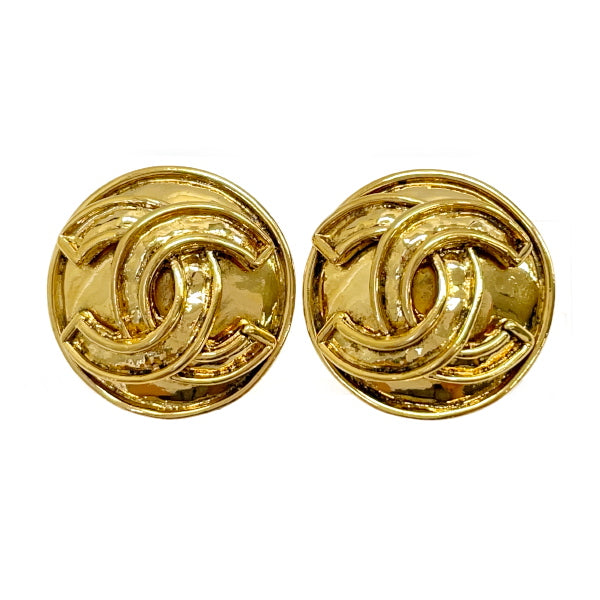 CHANEL Coco Mark Round 94P Vintage Earrings GP Women's [Used A] 20230719