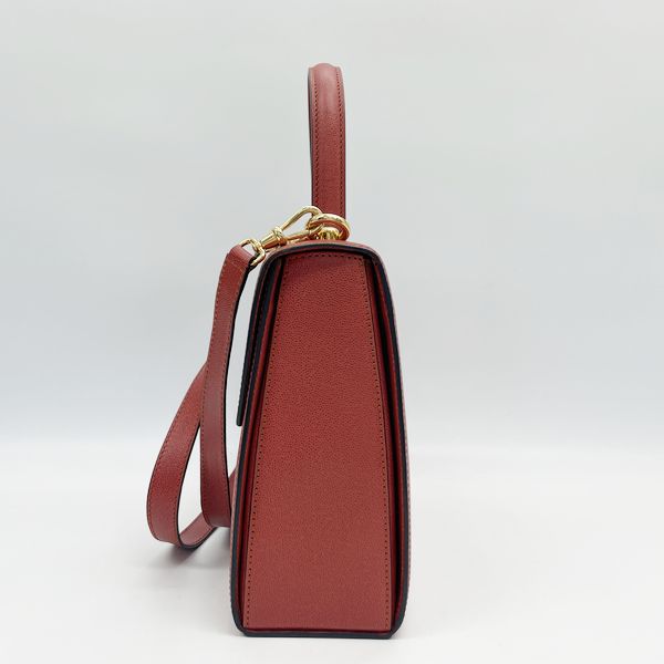 CELINE Ring Hardware 2WAY Top Handle Vintage Handbag Leather Women's 20230809