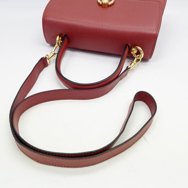 CELINE Ring Hardware 2WAY Top Handle Vintage Handbag Leather Women's 20230809