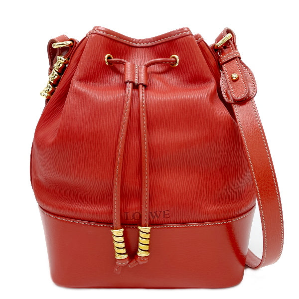 LOEWE Velasquez Twist Tassel Drawstring Vintage Shoulder Bag Leather Women's [Used AB] 20231118