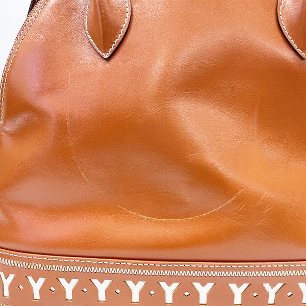 YVES SAINT LAURENT Y cutout with logo charm 2WAY vintage handbag leather ladies [Used B] 20230726