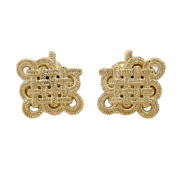 Christian Dior Vintage Braided String Loop GP Women's Earrings Gold [Used AB/Slightly Used] 20414808