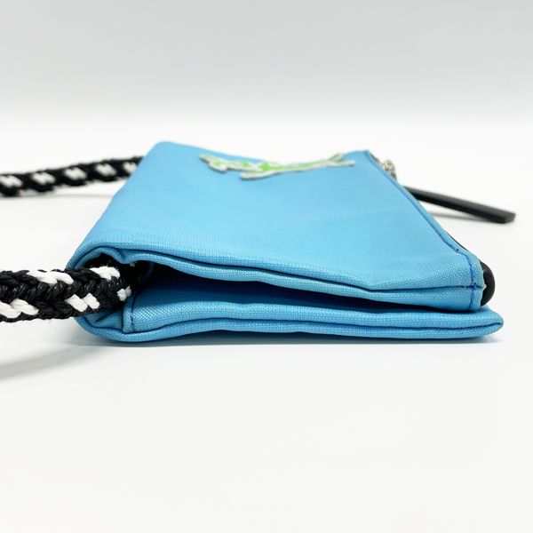 MARNI 2019SS Rabbit Patch String Pouch Pochette Women's Shoulder Bag Blue [Used B/Standard] 20414814