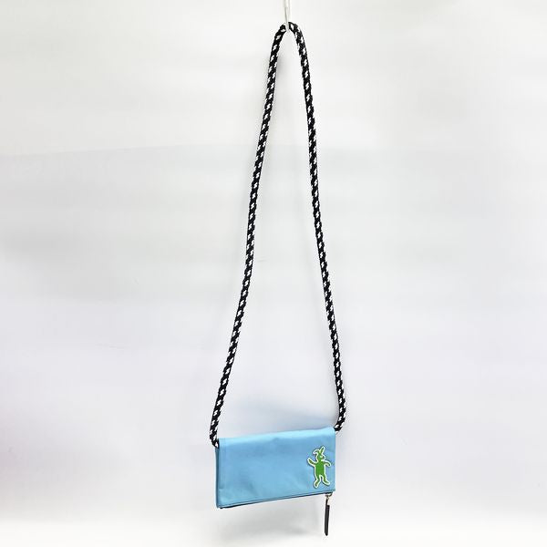 MARNI 2019SS Rabbit Patch String Pouch Pochette Women's Shoulder Bag Blue [Used B/Standard] 20414814