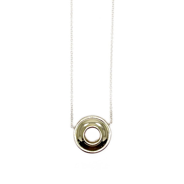 TIFFANY&amp;Co. Magic Circle Reversible Necklace Silver 925/K18 Yellow Gold Women's 20230724