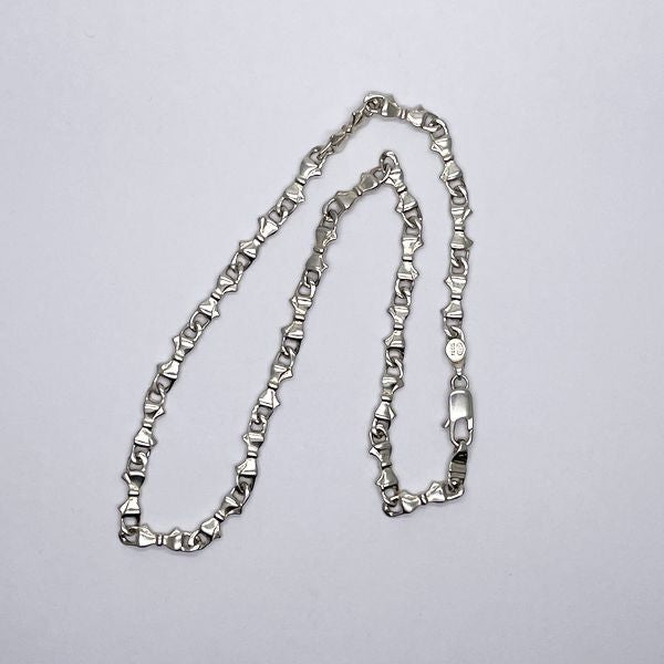 TIFFANY&amp;Co. [Rare] Vintage Ribbon Chain Necklace Silver 925 Women's [Used B] 20230817
