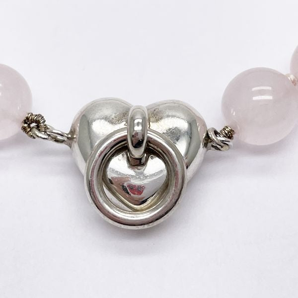 TIFFANY&amp;Co. Heart Rose Quartz Bracelet Silver 925 Women's [Used B] 20230704