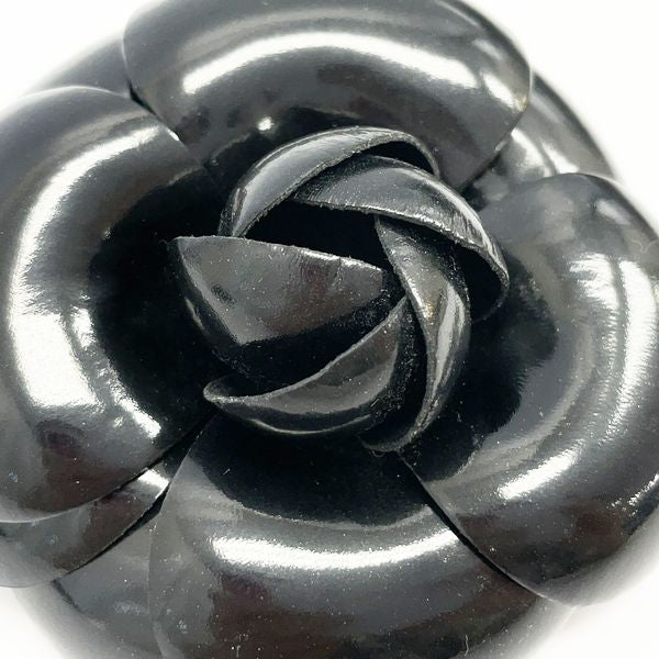 CHANEL Vintage Camellia Corsage Fabric Women's Brooch Black [Used B/Standard] 20415693