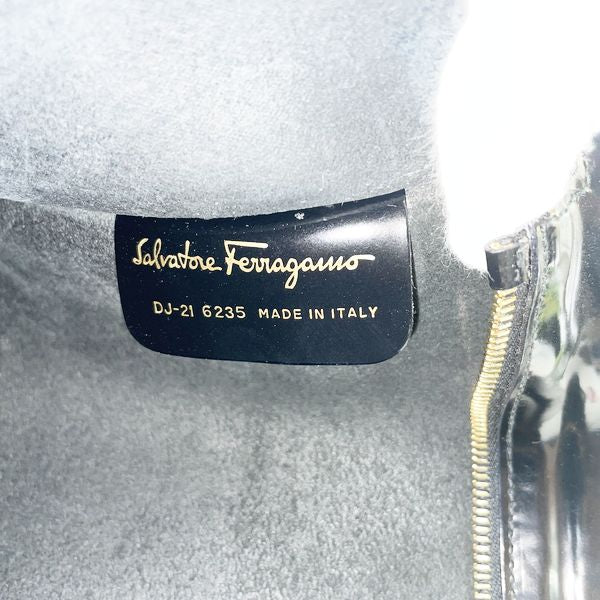 Salvatore Ferragamo Logo Square Tote Bag Shoulder Bag Leather/Vinyl Women's [Used B] 20230728