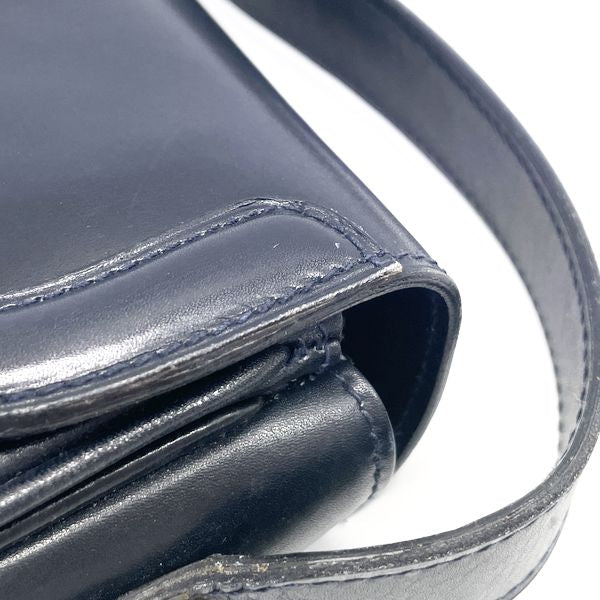 CELINE Blason Metal Vintage Shoulder Bag Leather Women's 20230807