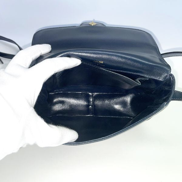 CELINE Blason hardware tassel mini vintage shoulder bag leather ladies [Used B] 20230807
