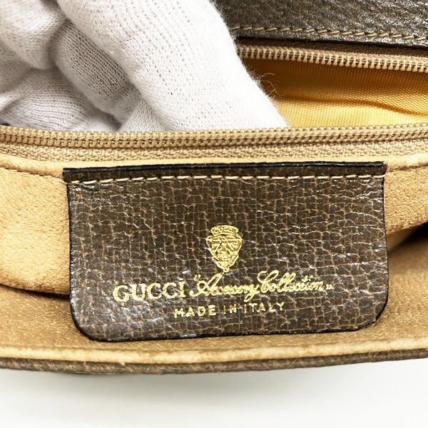 GUCCI GG Plus Old 2WAY Clutch Bag 65.02.025 Vintage Shoulder Bag PVC/Leather Women's [Used B] 20231102
