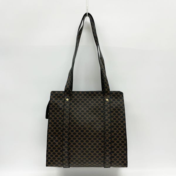 CELINE Macadam Logo All Over Pattern Vintage Tote Bag PVC/Leather Women's 20230809