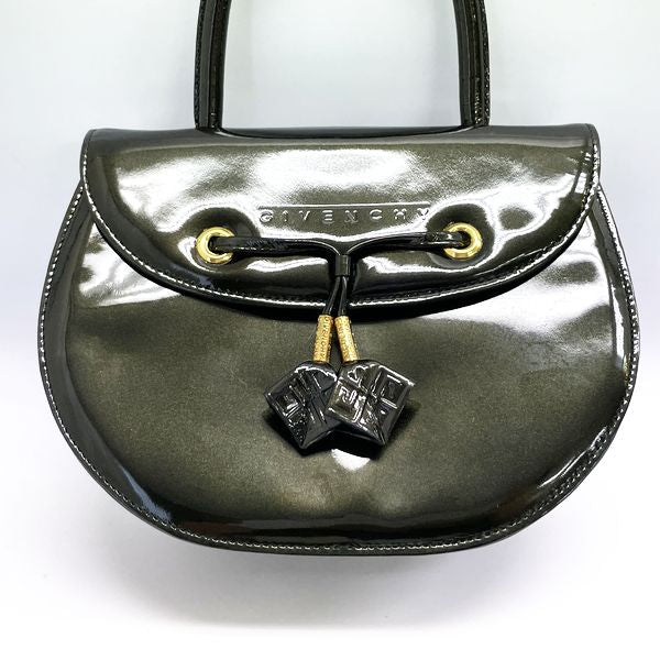 GIVENCHY Logo 4G Ribbon Top Handle Vintage Handbag Enamel Women's [Used B] 20231102