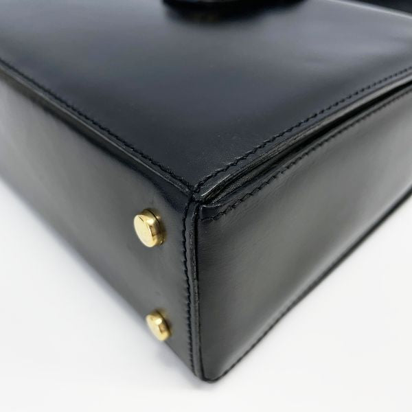 CELINE Rare Macadam Logo Top Handle Vintage Handbag Leather Ladies 20230810