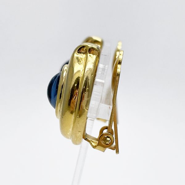 FENDI Vintage Color Stone GP Women's Earrings Gold x Blue [Used AB/Slightly Used] 20415726