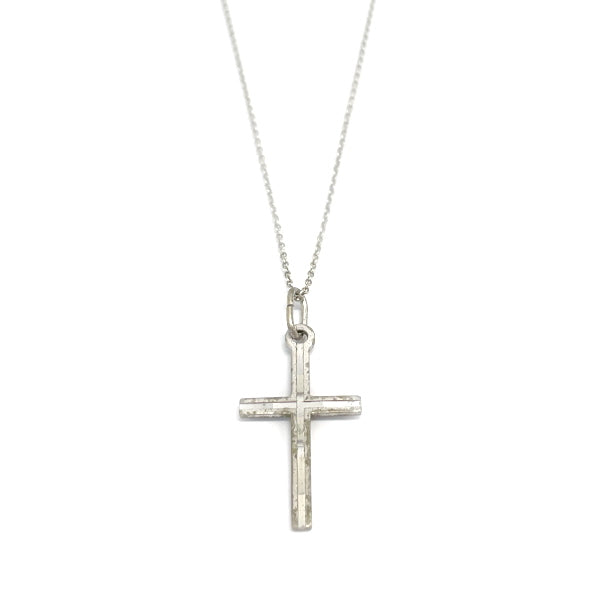 TIFFANY&amp;Co. Elsa Peretti Vintage Cross Necklace Silver Unisex [Used B] 20230710