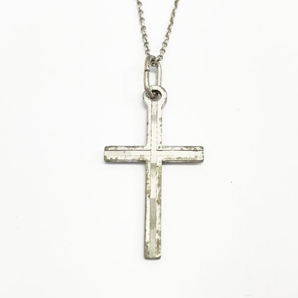 TIFFANY&amp;Co. Elsa Peretti Vintage Cross Necklace Silver Unisex [Used B] 20230710
