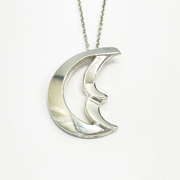 TIFFANY&amp;Co. (Tiffany) Crescent Moon Necklace Silver 925 Women's [Used B] 20230710