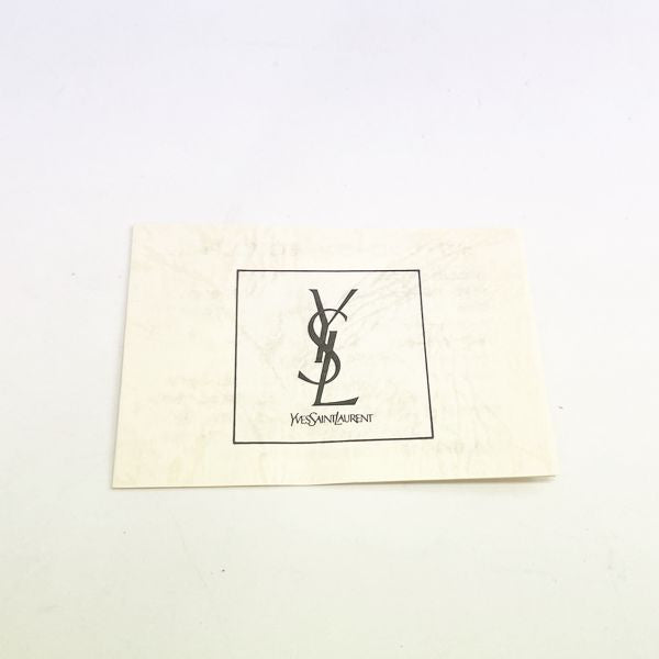 YVES SAINT LAURENT YSL Logo Plate Old Vintage Clutch Bag Leather Women's [Used AB] 20230807