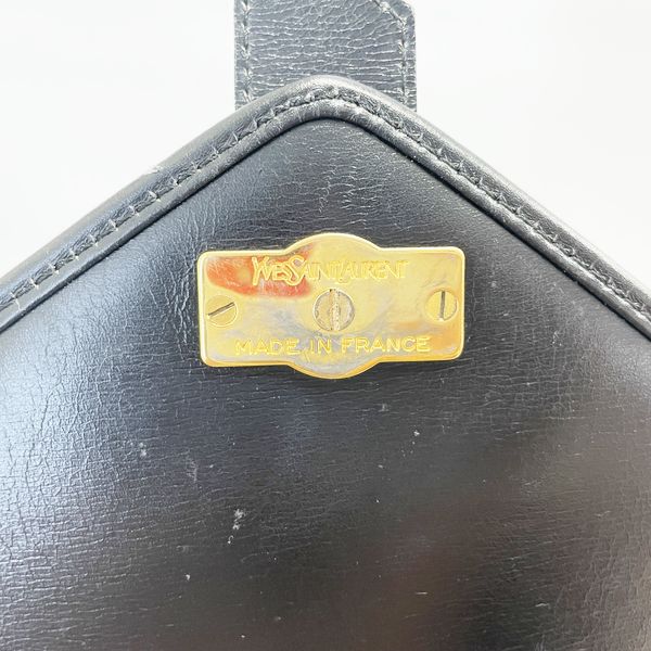 YVES SAINT LAURENT YSL Logo Plate Crossbody Vintage Shoulder Bag Leather Women's [Used B] 20230728