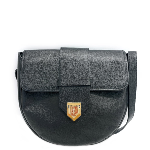YVES SAINT LAURENT YSL Logo Plate Old Vintage Shoulder Bag Leather Women's [Used AB] 20230807