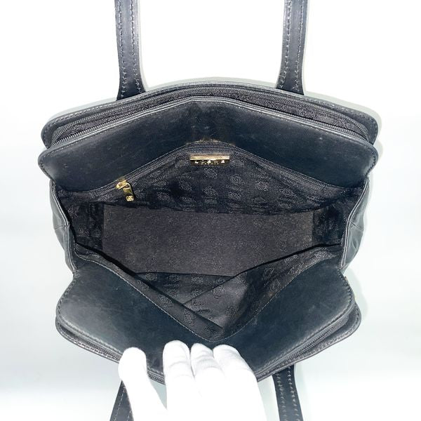 LOEWE Logo Nappa Square Double Zip Vintage Handbag Leather Women's 20230807