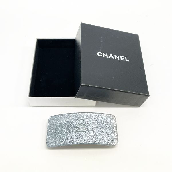 CHANEL Coco Mark Lame Hair Clip Hair Accessory Vintage Barrette Plastic Women's [Used A] 20231102