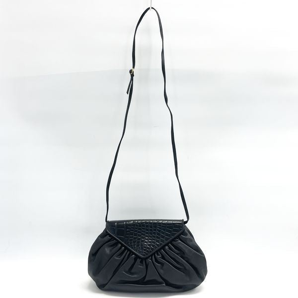 FENDI Embossed Gathered 2WAY Pochette Vintage Shoulder Bag Leather Women's [Used AB] 20230807