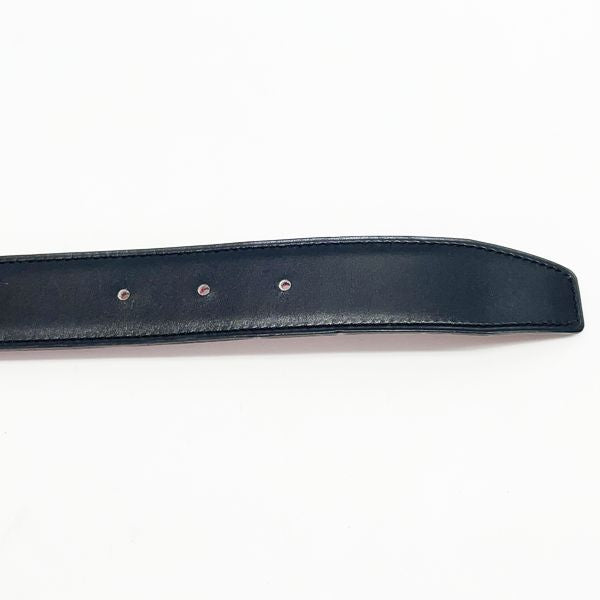 HERMES Horsebit Reversible 65 □A Stamp Women's Belt Black x Rouge Vif [Used B/Standard] 20416808