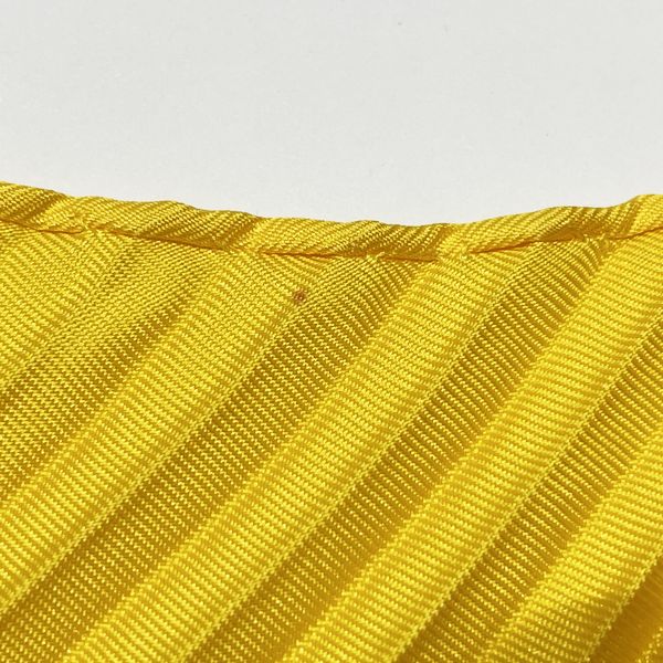 HERMES Pleated CARRE Festival Women's Scarf Yellow [Used B/Standard] 20416809