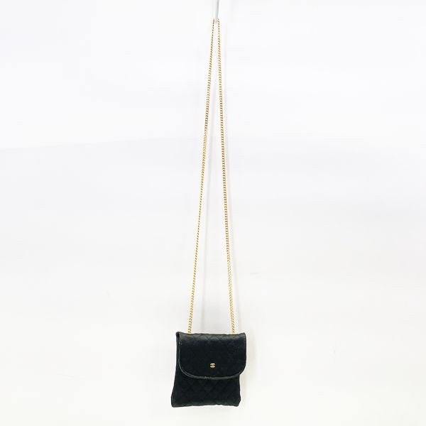 CHANEL Vintage Mini Mini Matelasse Chain Micro Pochette G Hardware Women's Pouch Black [Used AB/Slightly Used] 20416813