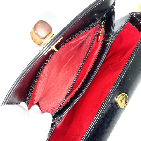 GUCCI Vintage Bamboo Turnlock 2WAY Women's Handbag 000.2026.0175 Black [Used B/Standard] 20416833