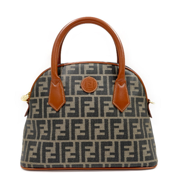 FENDI Vintage Zucca Pattern FF Logo Women's Handbag Brown [Used AB/Slightly Used] 20416852