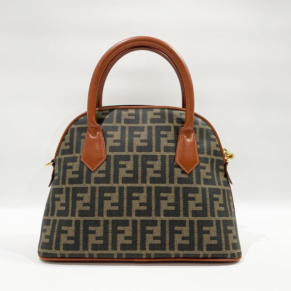 FENDI Vintage Zucca Pattern FF Logo Women's Handbag Brown [Used AB/Slightly Used] 20416852
