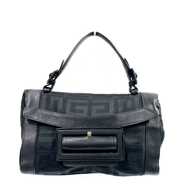 GIVENCHY Logo G Pattern Vintage Handbag Leather/Canvas Women's [Used B] 20230818